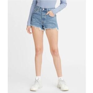 Levi's 501 Original Women's High-Rise Distressed Jean Denim Shorts 28